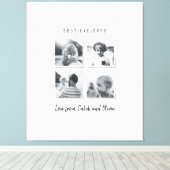Moderne multi-foto gift elegant zwart wit canvas afdruk (Insitu (Houten vloer))