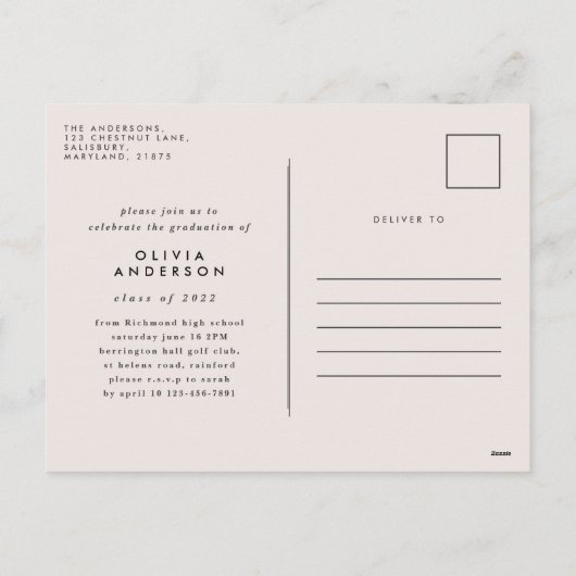 Moderne, multi-foto grafische geometrische terraco feestdagenkaart (Achterkant)