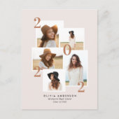 Moderne, multi-foto grafische geometrische terraco feestdagenkaart (Voorkant)