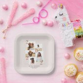 Moderne, multi-foto grafische geometrische terraco papieren bordje (Feest)