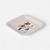 Moderne, multi-foto grafische geometrische terraco papieren bordje (Gebogen)