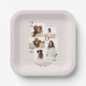 Moderne, multi-foto grafische geometrische terraco papieren bordje (Voorkant)