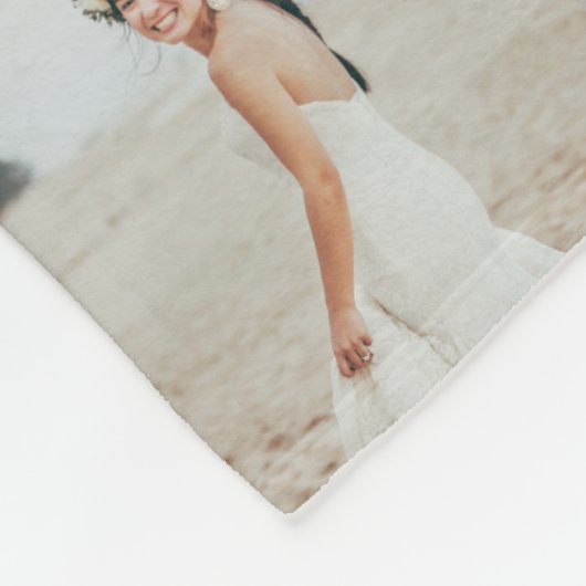 Moderne multi-foto grijs manuscriptfamilie elegant fleece deken (Hoek)