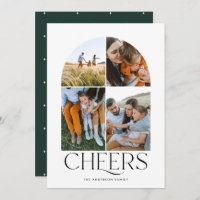 Moderne multi foto groene Kerst 4 foto