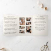 Moderne multi-foto herdenkingsdienst drieluik programma (Binnen)