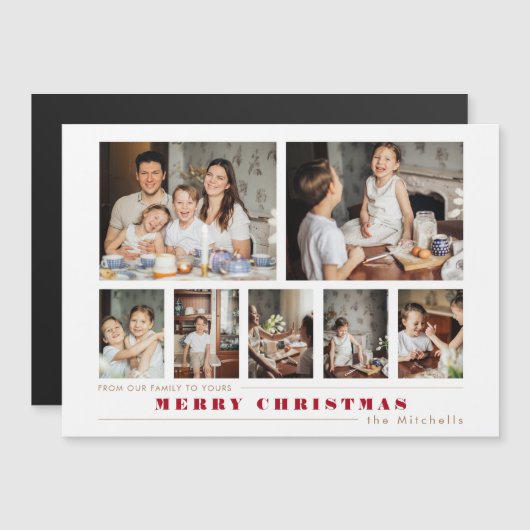 Moderne multi-foto kerstcollage (Voorkant / Achterkant)