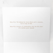 Moderne multi-foto kerstcollage drieluik wenskaart (Binnenzijde eerst)