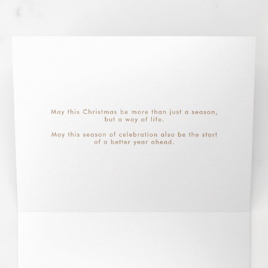 Moderne multi-foto kerstcollage drieluik wenskaart (Binnenzijde eerst)