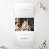 Moderne multi-foto kerstcollage drieluik wenskaart (Binnen)