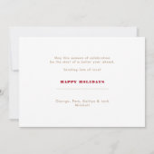 Moderne multi-foto kerstcollage feestdagenkaart (Achterkant)