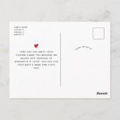 Moderne Multi Foto Nieuwe Baby Familie Dank u Briefkaart (Achterkant)