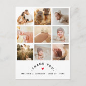 Moderne Multi Foto Nieuwe Baby Familie Dank u Briefkaart (Voorkant)