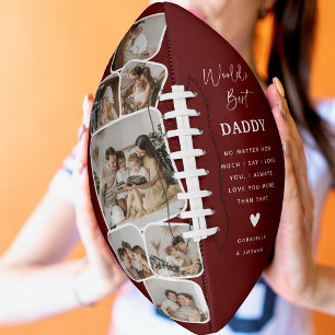 Moderne multi-foto raster beste vader van de werel american football