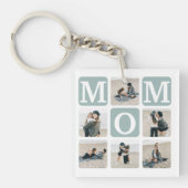 Moderne multi foto raster Cadeaubord Moeder Sleutelhanger (Voorkant)