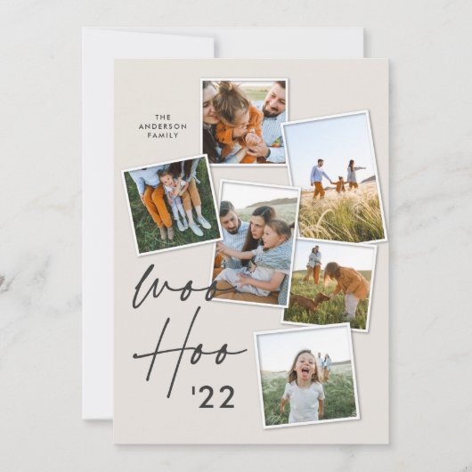 Moderne multi foto roest kerst nieuwjaar (Voorkant)