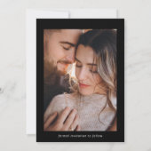 Moderne Multi Foto Zwart en Grijs | QR-code Save The Date (Achterkant)