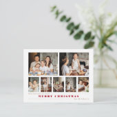 Moderne multi-fotocollage w/aangepaste tekst briefkaart (Staand voorkant)