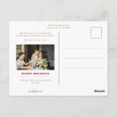 Moderne multi-fotocollage w/aangepaste tekst briefkaart (Achterkant)