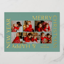 Moderne multi-fotofamilie kerstcollage