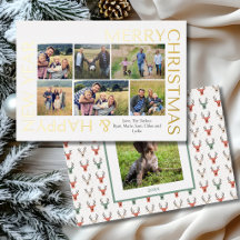 Moderne multi-fotofamilie kerstcollage