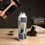 Moderne multi-fotofamilie paarse eenvoudige famili waterfles<br><div class="desc">Moderne,  stijlvolle multi-fotoreportage. De paarse kleur kan worden gewijzigd.</div>