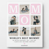 Moderne multi-fotoraster Cute MOM Gift Pink Fotoplaat (Voorkant)