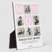 Moderne multi-fotoraster Cute MOM Gift Pink Fotoplaat (Zijkant)