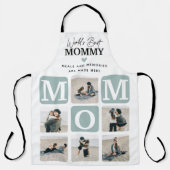 Moderne multi-fotorooster Cadeau voor lieve MOM Schort (Voorkant)