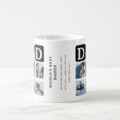 Moderne multi-fotorooster Mop met tekst 'Cute DAD' Koffiemok (Center)