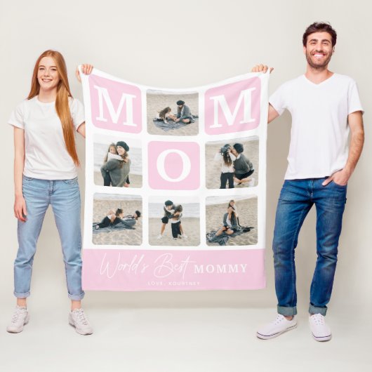 Moderne multi-fotorooster Schattig CADO-geschenk  Fleece Deken (In situ)