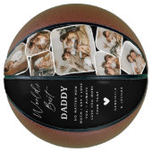 Moderne multi-fotorooster Werelds beste papa Basketbal (Voorkant)