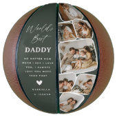 Moderne multi-fotorooster Werelds beste papa Basketbal (Verticaal)