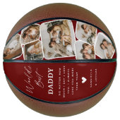 Moderne multi-fotorooster Werelds beste papa Basketbal (Voorkant)