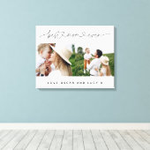 Moderne multi-fotoscripttypografie beste moeder canvas afdruk (Insitu (Houten vloer))