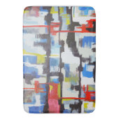 Moderne multi-kleur Abstracte retro-achtige Badmat (Voorkant Verticaal)