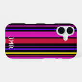 Moderne multi kleur barcode Designer iPhone 16 Hoesje (Achterkant horizontaal)