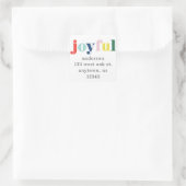 Moderne multi-kleur vreugdevolle vakantie retour a vierkante sticker (Tas)