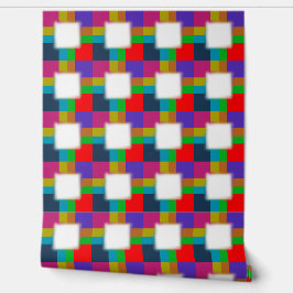 Moderne Multi-Kleurige Geruite Grid Behang