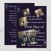 Moderne Multi Photo Afstuderen Invitation Class202 Kaart (Voorkant / Achterkant)