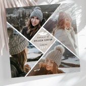 Moderne Multi-Photo Collage Graduation Party Kaart