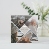 Moderne Multi-Photo Collage Graduation Party Kaart (Staand voorkant)