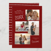 Moderne Multi-Photo Collage Kaart (Voorkant / Achterkant)