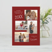 Moderne Multi-Photo Collage Kaart (Staand voorkant)