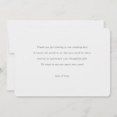 Moderne Multi Photo Collage Love and Bedankt Weddi (Achterkant)