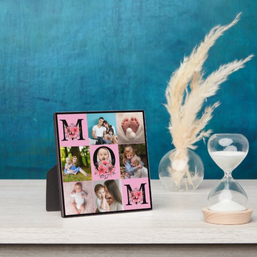 Moderne Multi-Photo Collage MOM Gift Plaque Fotoplaat (Insitu)