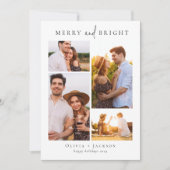 Moderne Multi Photo Collage vrolijk en helder Feestdagenkaart (Voorkant)