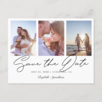 Moderne Multi Photo Collage Wedding Save the Date