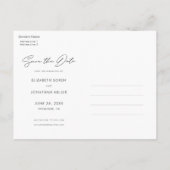 Moderne Multi Photo Collage Wedding Save the Date Uitnodiging Briefkaart (Achterkant)