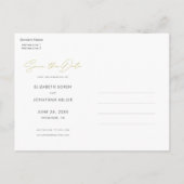 Moderne Multi Photo Collage Wedding Save the Date Uitnodiging Briefkaart (Achterkant)