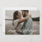 Moderne Multi Photo Gelukkigste Familie Vakantie K Feestdagenkaart (Voorkant)